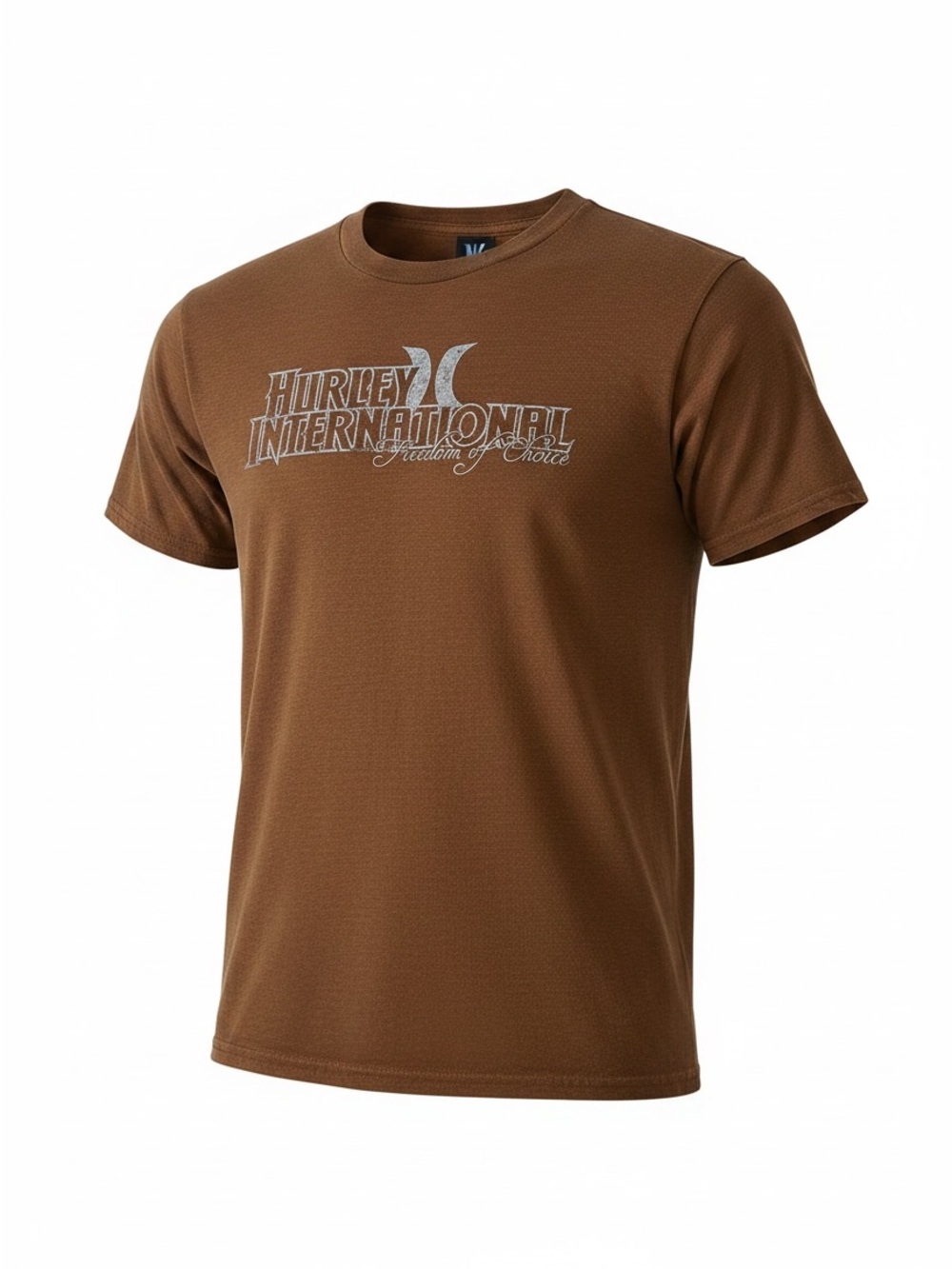 Hurley Brown Short-Sleeve Graphic Crew Tee